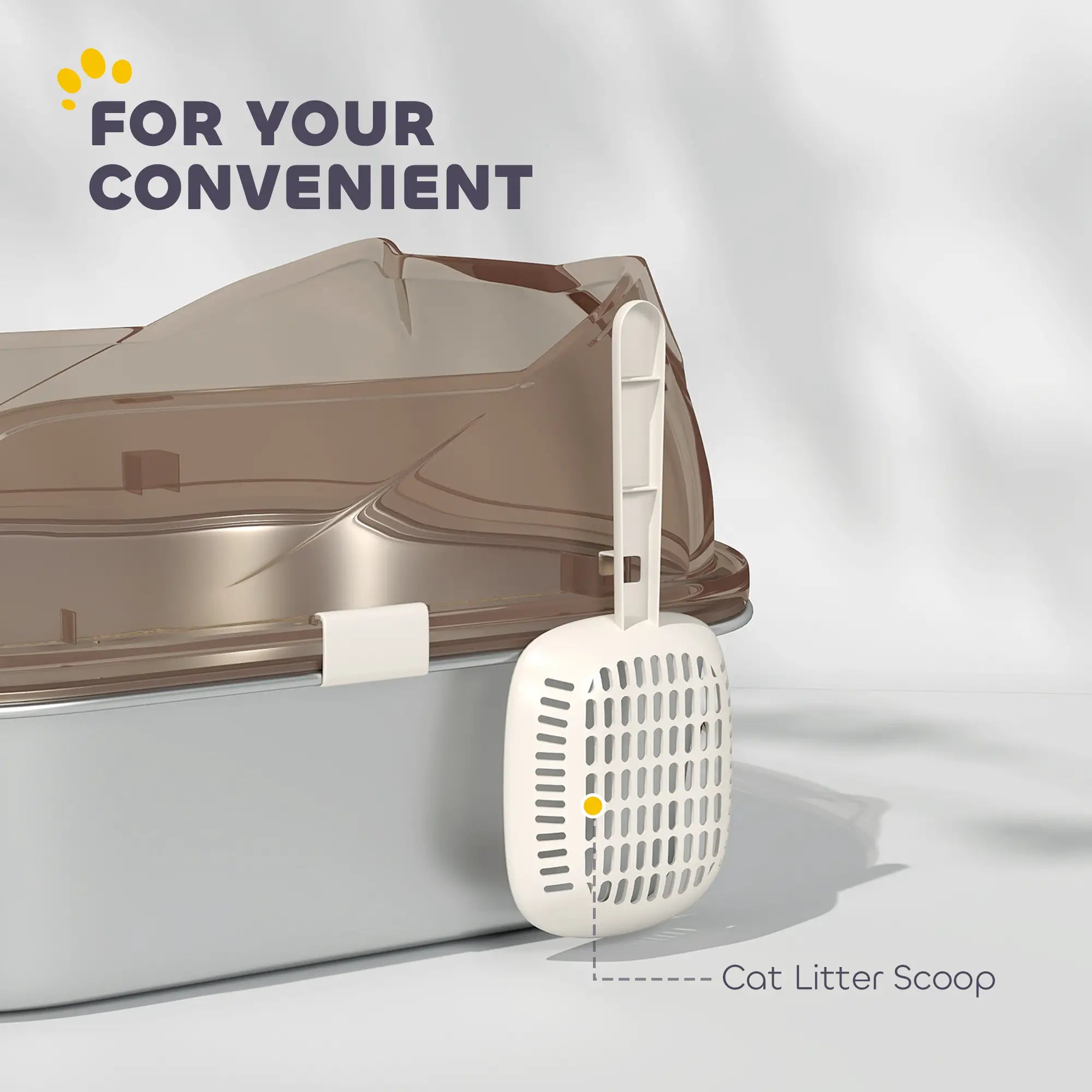 Stainless Steel Cat Litter Box, High Sided Enclosure, Step, Scoop Cat Litter Box Enclosures at Gallery Canada