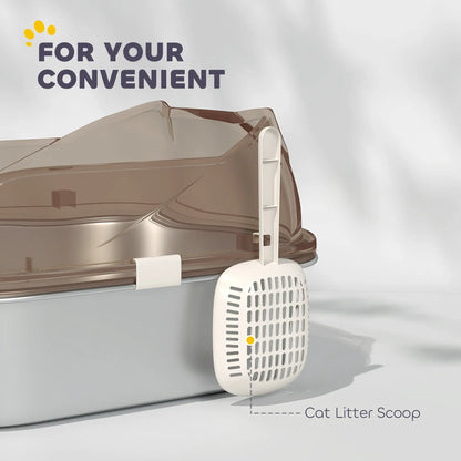 Stainless Steel Cat Litter Box, High Sided Enclosure, Step, Scoop Cat Litter Box Enclosures at Gallery Canada