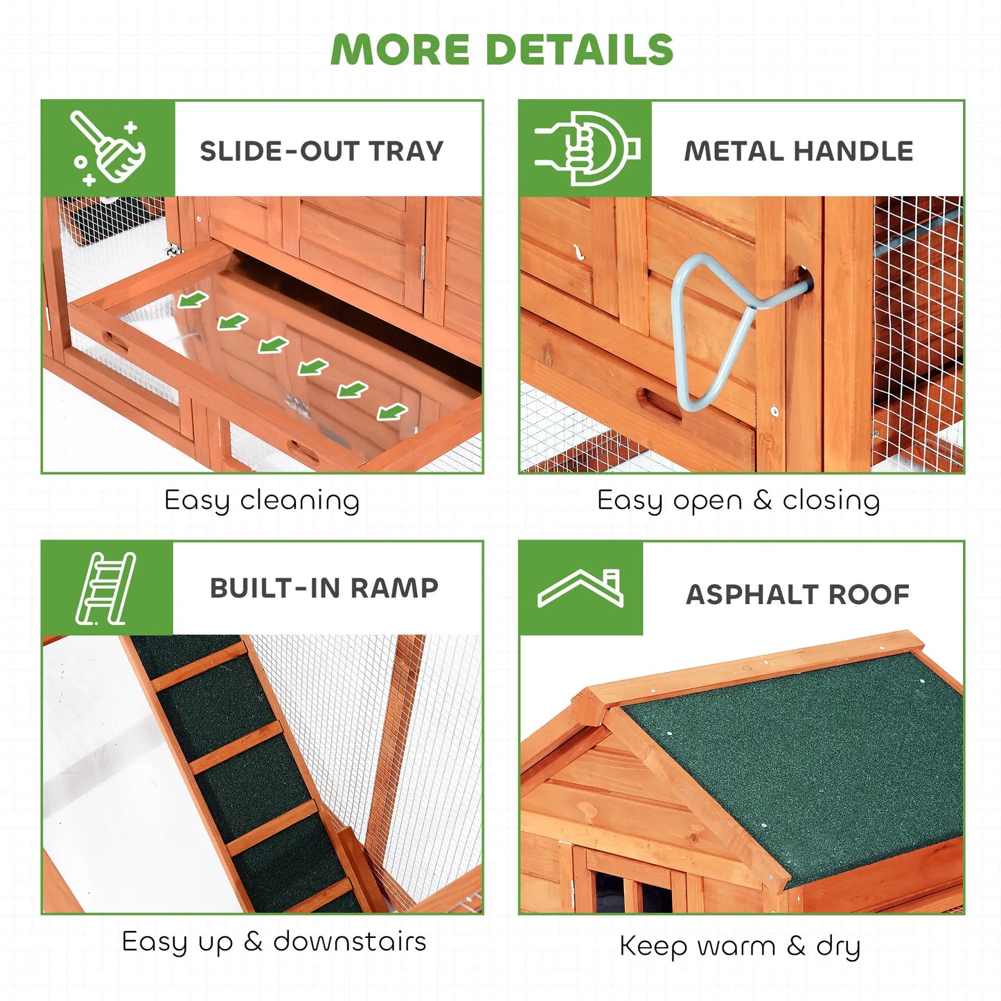 Extra Large Chicken Coop, Wooden Poultry House, Rabbit Hutch, Outdoor Run Chicken Coops at Gallery Canada