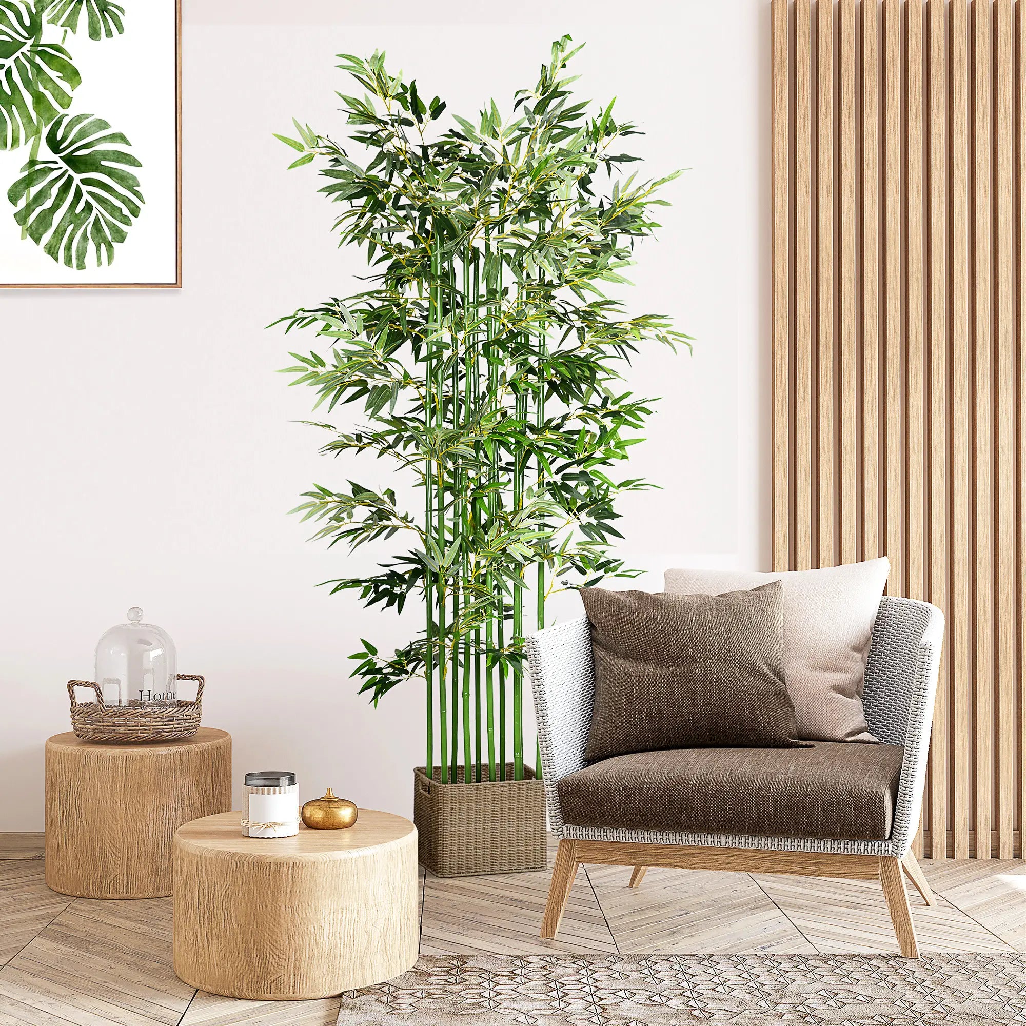 5ft Artificial Bamboo Tree, Faux Plant, Pine Wood Base, Indoor Decor Artificial Trees at Gallery Canada