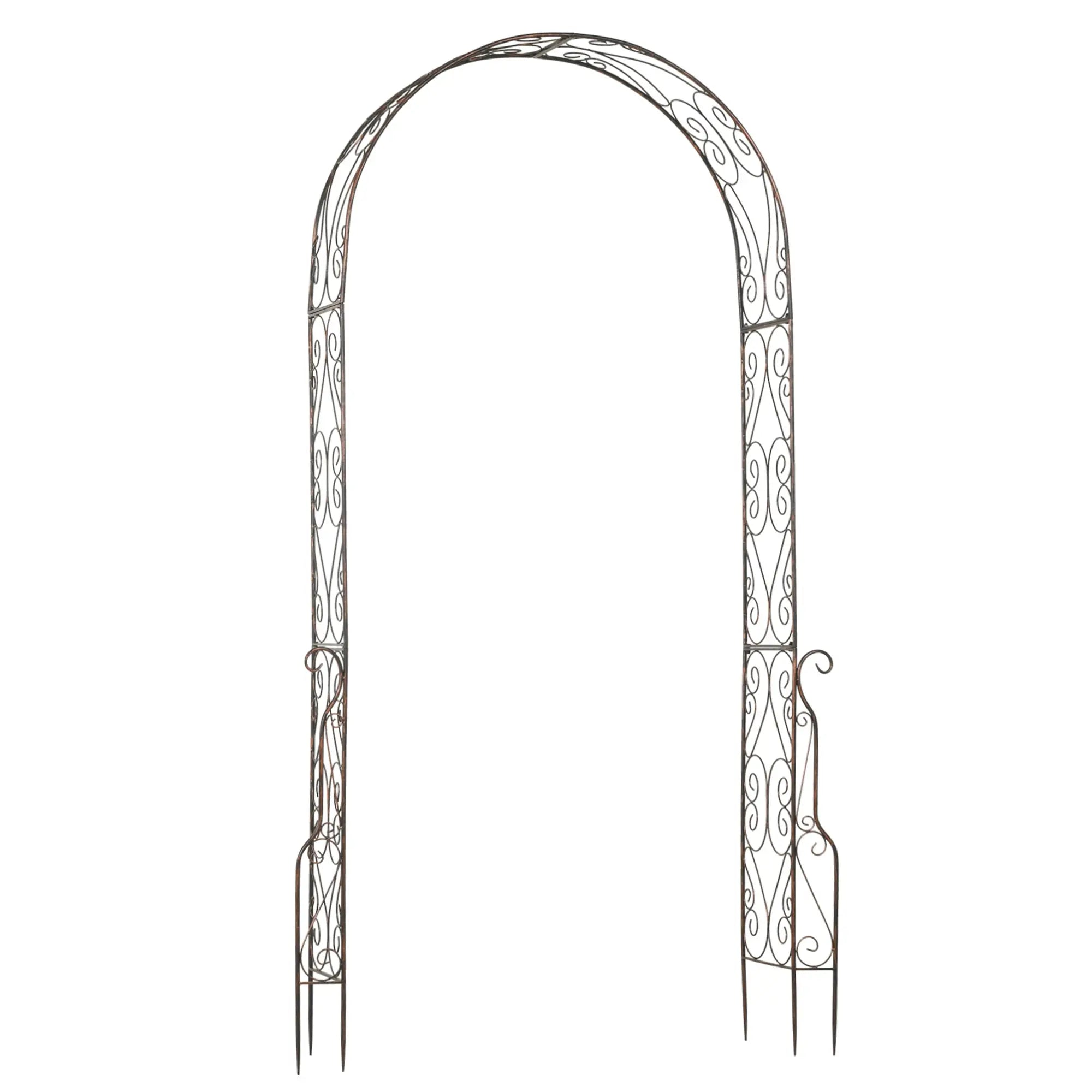 7.5ft Metal Garden Arch, Outdoor Walkway Arbor, Climbing Vine Plants, Black Garden Arches at Gallery Canada