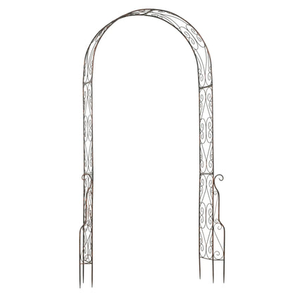 7.5ft Metal Garden Arch, Outdoor Walkway Arbor, Climbing Vine Plants, Black Garden Arches at Gallery Canada