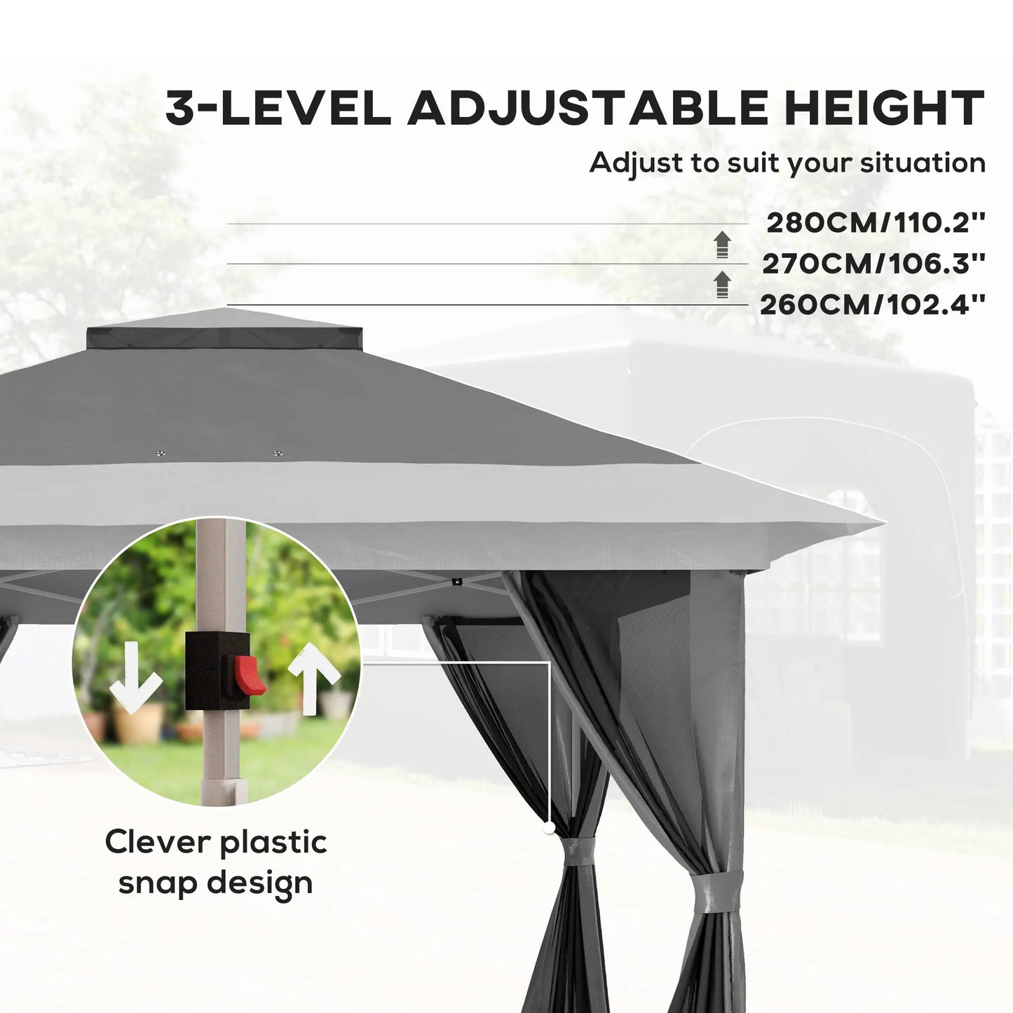 11.7' x 11.7' Pop Up Canopy Tent, UPF50+ Sun Shelter with Netting, Wheeled Bag Pop Up Canopies at Gallery Canada