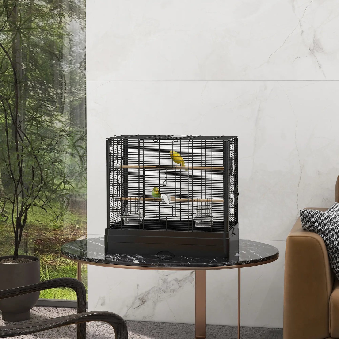 22" Bird Cage for Budgies, Finches, Canaries, Black Bird Cages at Gallery Canada