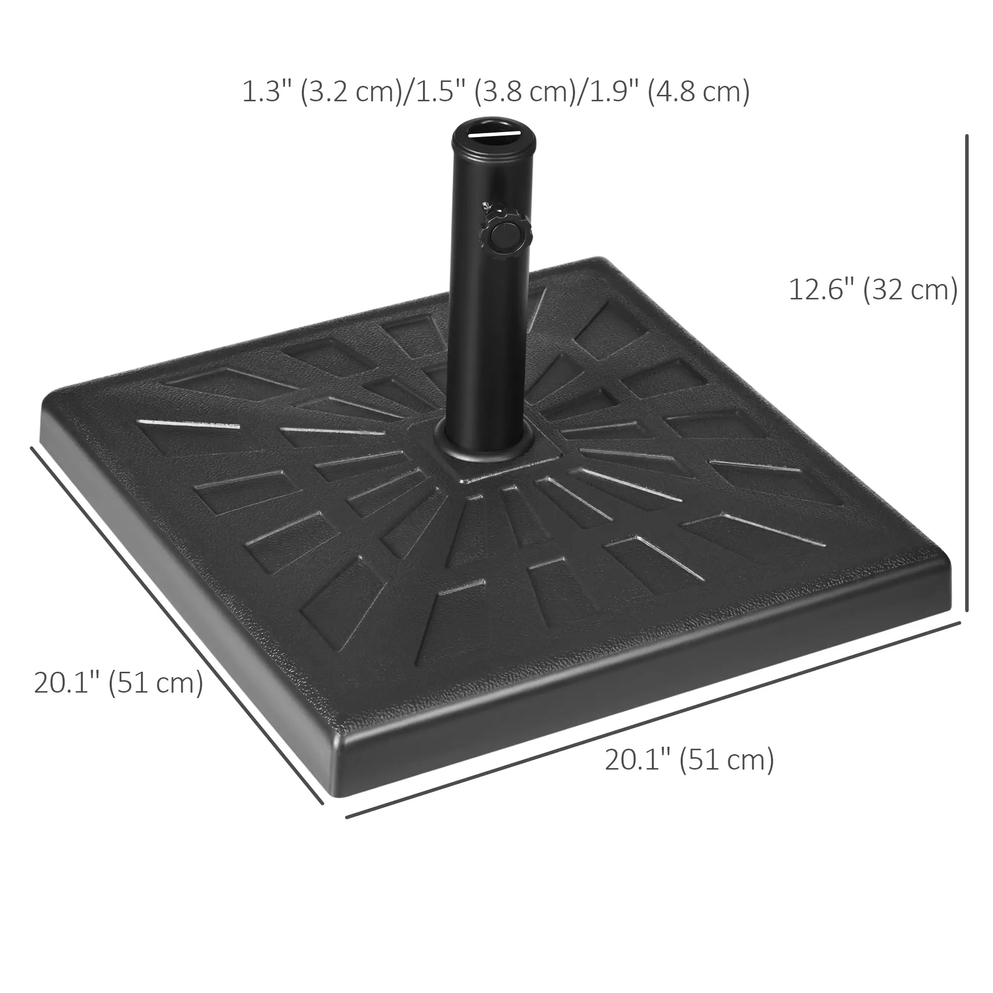 42 lb Heavy Duty Patio Umbrella Stand, 20