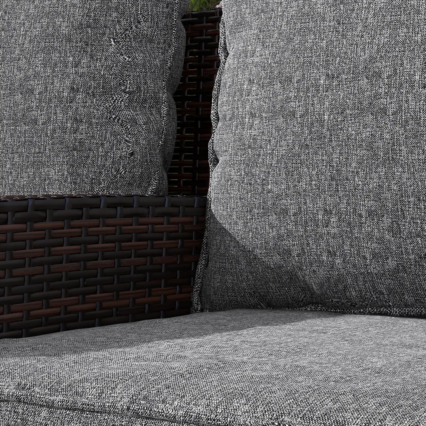4-Piece Seat Cushion Pillows, Patio Chair Cushions with Back, Grey Patio Chair Cushions at Gallery Canada