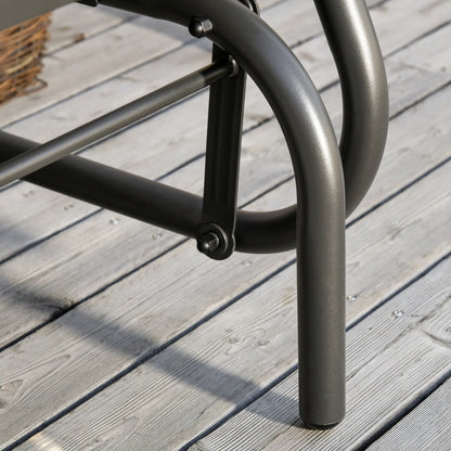Patio Glider, Breathable Mesh Seat, Metal Frame, Black Outdoor Gliders at Gallery Canada