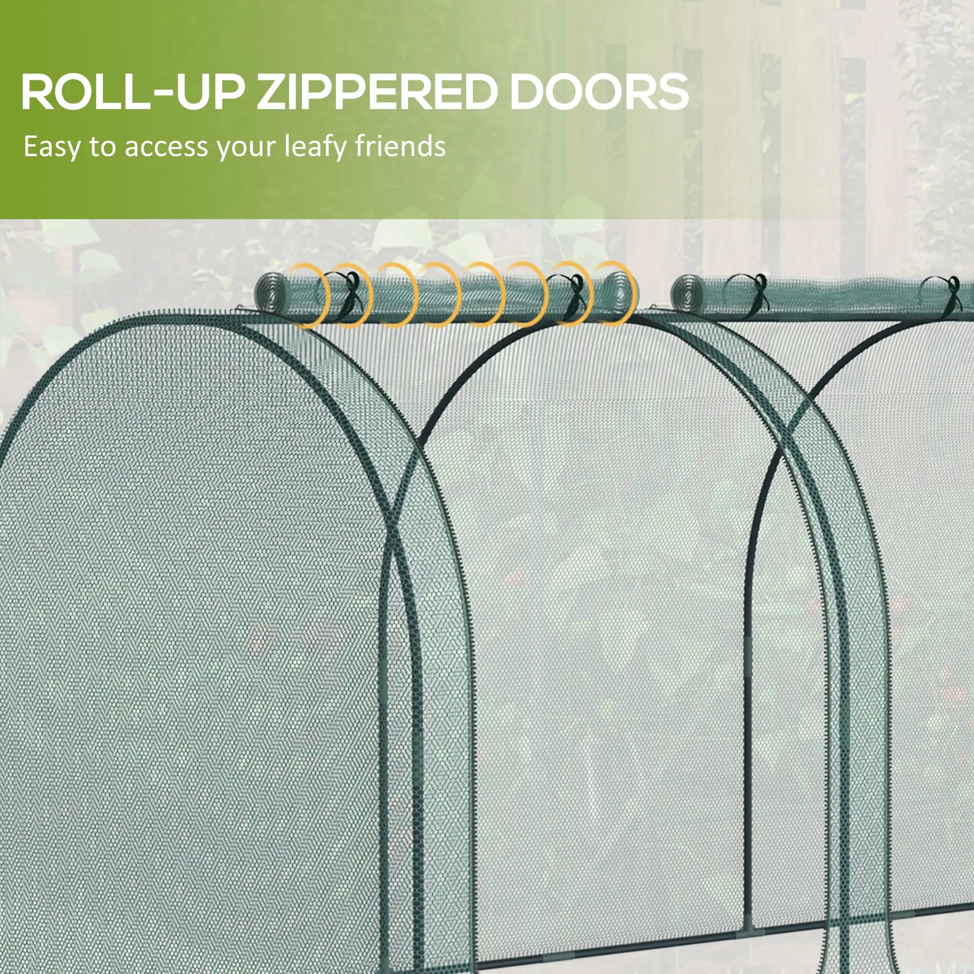 9' x 4' Crop Cage, Garden Plant Protector, 3 Zippered Doors, 4 Stakes Walk In Greenhouses at Gallery Canada
