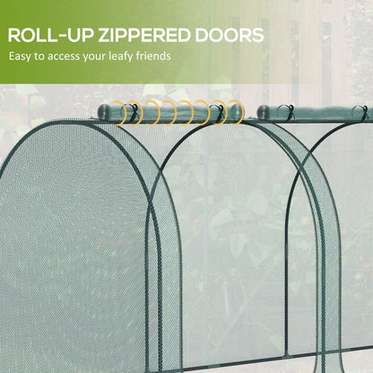 9' x 4' Crop Cage, Garden Plant Protector, 3 Zippered Doors, 4 Stakes Walk In Greenhouses at Gallery Canada