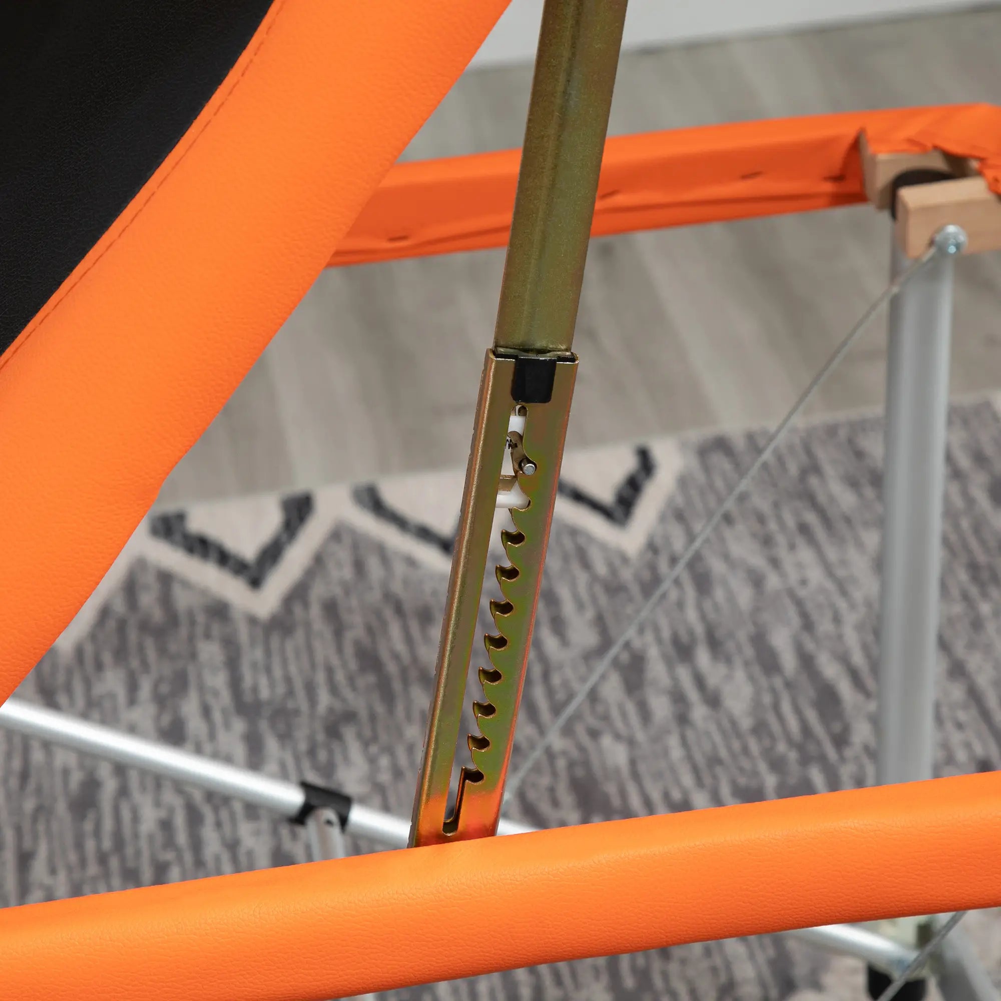 85 Foldable Massage Table, 3 Section, Salon SPA Facial Couch Bed, Black/Orange Portable Massage Tables at Gallery Canada