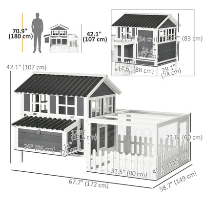 Wooden Chicken Coop with Run, 3-4 Chickens, Bunnies, Ducks Chicken Coops at Gallery Canada