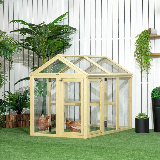 Expandable Outdoor Chicken Coop, 2 Doors, 3 Perches, 1–3 Chickens Chicken Coops Natural at Gallery Canada