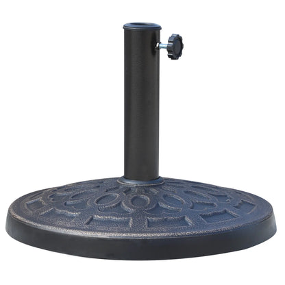 26 lbs Resin Umbrella Base, Round Market Parasol Holder, Φ1.5", Φ1.89" Pole, Bronze Umbrella Bases at Gallery Canada