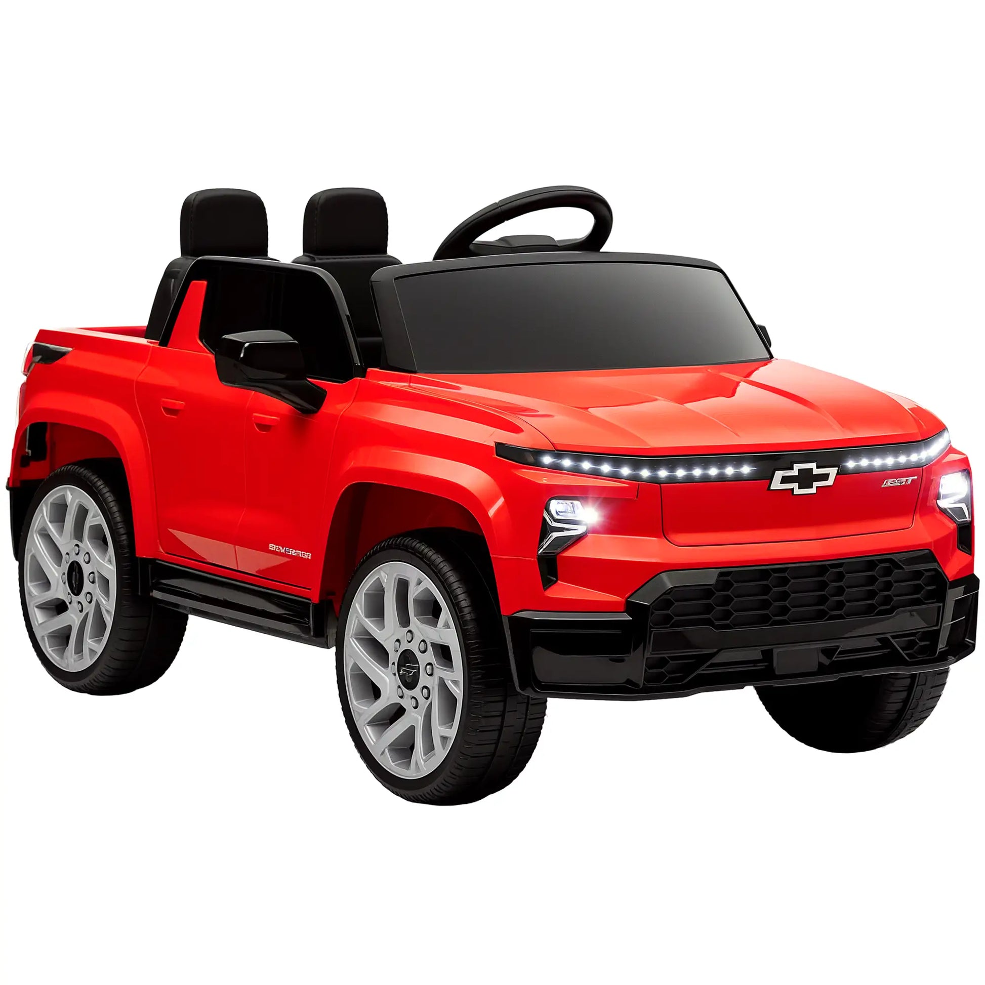 12V Chevrolet Silverado EV RST Licensed Kids Car, Remote Control, Red Electric Toy Cars at Gallery Canada