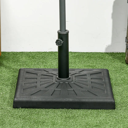42 lb Heavy Duty Patio Umbrella Stand, 20" Resin Base, Black Umbrella Bases at Gallery Canada