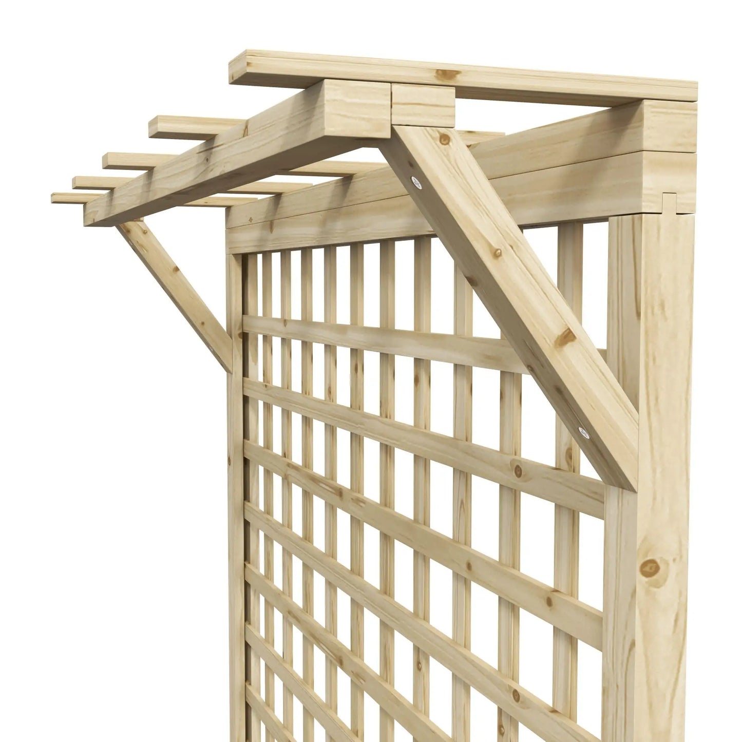 Wood Planter with Trellis, Raised Garden Bed, Privacy Screen, Natural Wood Raised Garden Beds at Gallery Canada