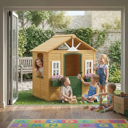 Wooden Kids Playhouse, Outdoor Garden, Indoor Playroom, Ages 3-8 Play Houses at Gallery Canada