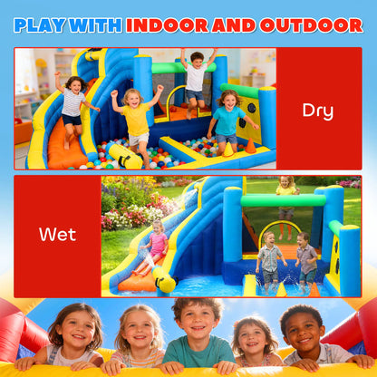 Inflatable Bounce House With Slide, Pool, Ball Pit, 12' x 12' Inflatables at Gallery Canada
