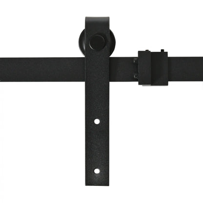 Mini Sliding Barn Door Hardware Kit, Double Doors, 17.7" Wide, Black Door Hardware at Gallery Canada