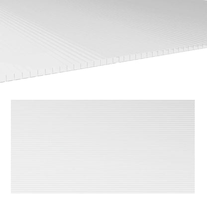 UV Protected Twin-Wall Greenhouse Panels, 47.2" x 23.6", 6 Pack, Clear Greenhouses Transparent at Gallery Canada