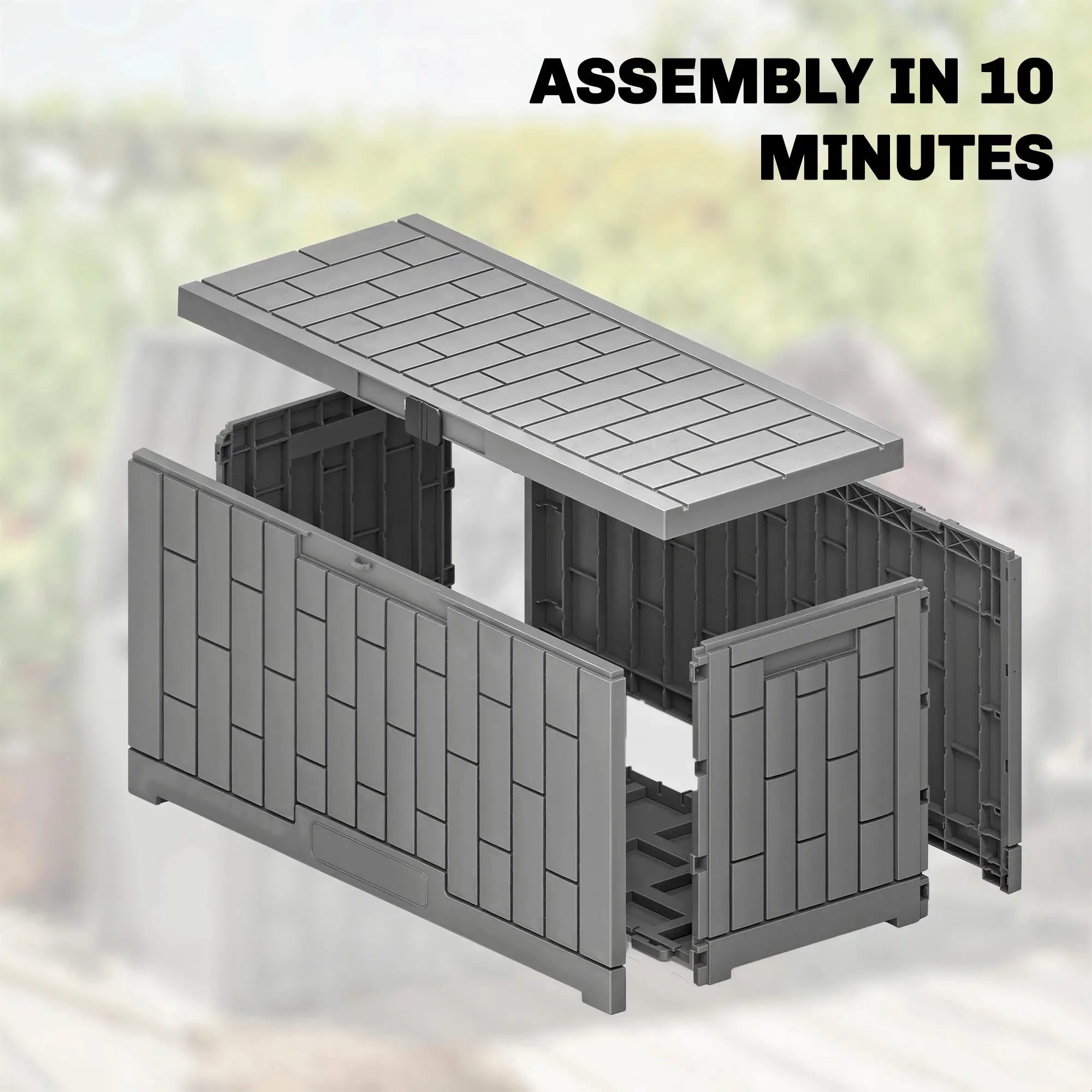 60 Gallon Resin Deck Box, Lockable Outdoor Storage Box Deck Box & Outdoor Storage at Gallery Canada