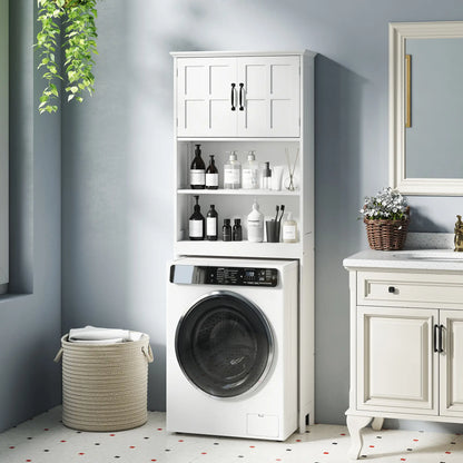 Over Toilet Storage, Bathroom Cabinet with Shelves, Double Door, White Over The Toilet Storage at Gallery Canada
