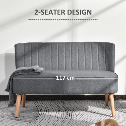 Modern 2 Seat Sofa, Upholstered Two Seater Couch, Light Grey 2-Seater Sofas at Gallery Canada