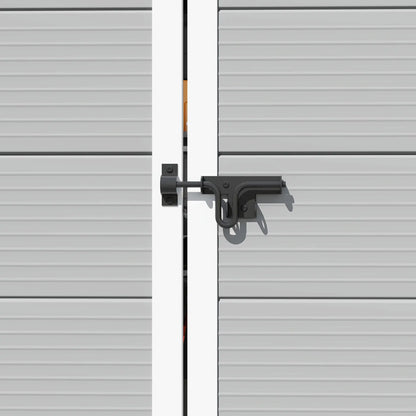 8' x 6' Plastic Garden Storage Shed, Light Grey Sheds at Gallery Canada