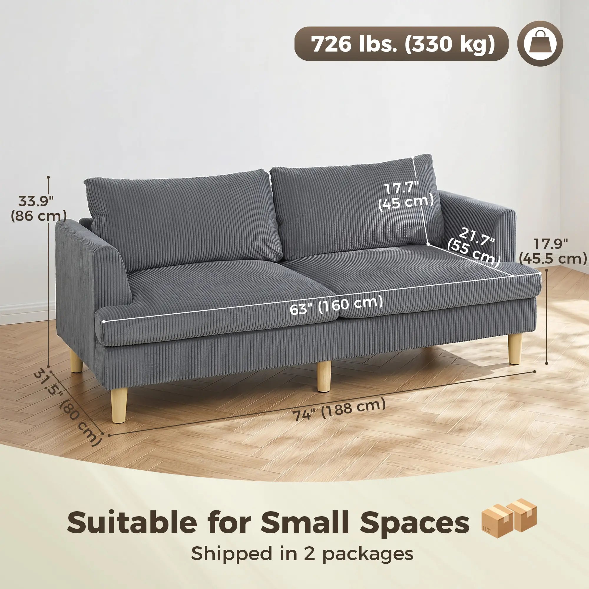 3 Seater Sofa, 74