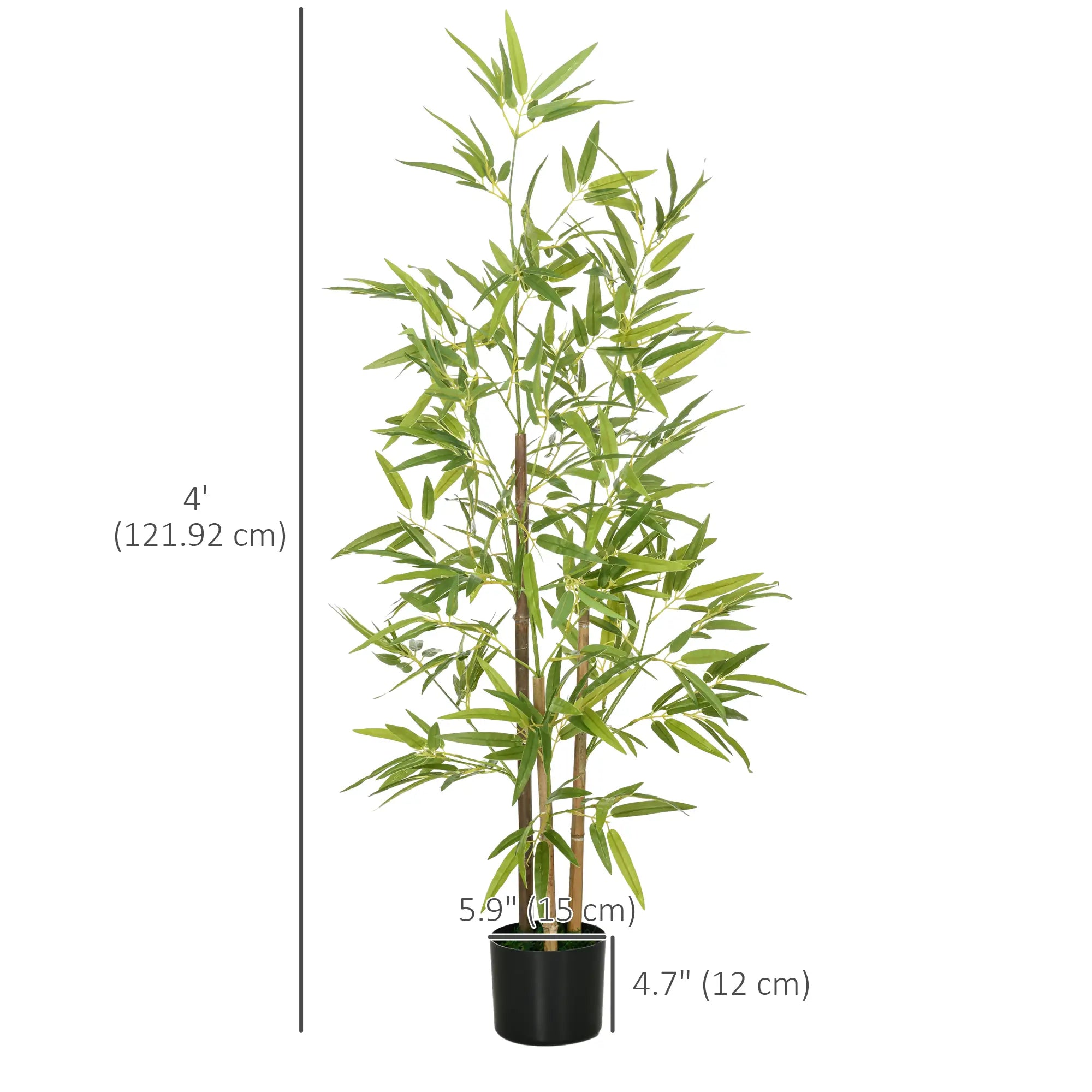4ft Artificial Bamboo Tree with Pot, Indoor Home Office Decor Artificial Trees at Gallery Canada