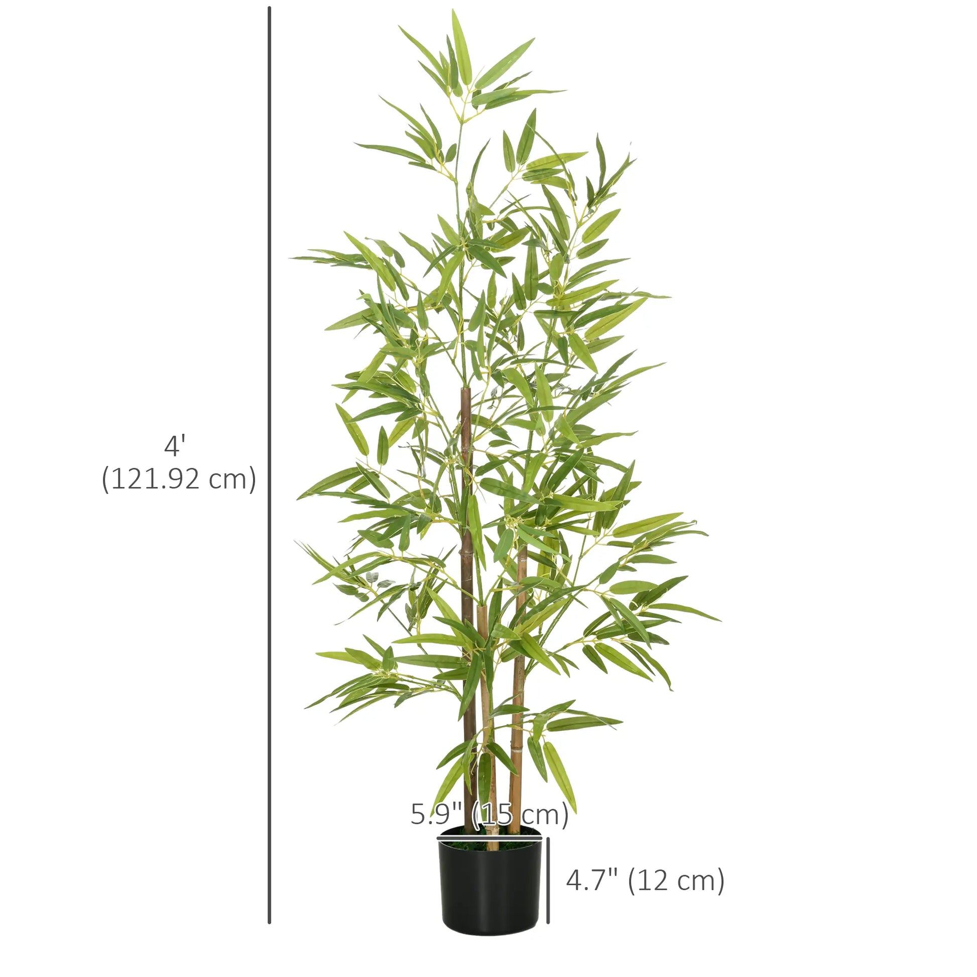4ft Artificial Bamboo Tree with Pot, Indoor Home Office Decor Artificial Trees at Gallery Canada
