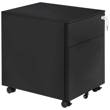 Lockable File Cabinet, Steel Filing Cabinet on Wheels for Legal, A4, Letter Size, with Pencil Tray for Home Office Office Cabinets & Cupboards Black at Gallery Canada