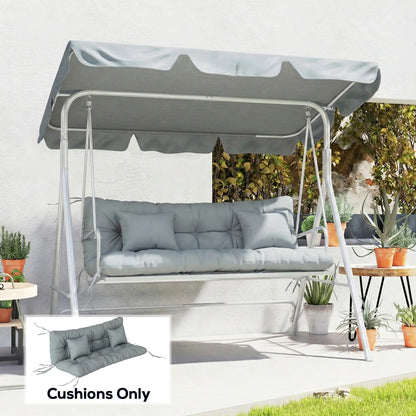 4-Piece Patio Chair Cushion Set, With Ties, Light Grey Patio Chair Cushions at Gallery Canada