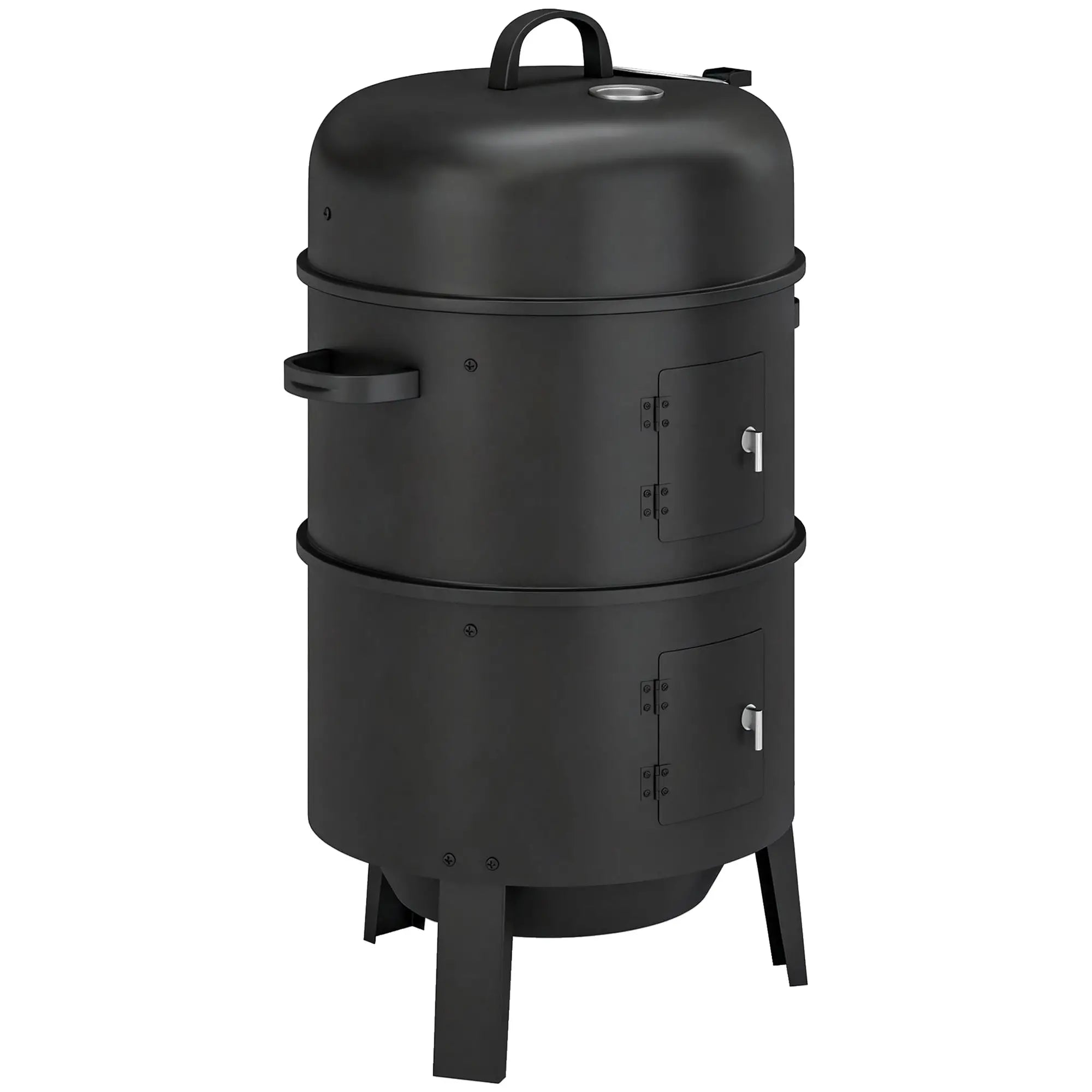 Vertical Charcoal Smoker, 2 Grill Grates, Thermometer, Vents, 2 Doors, Charcoal Charcoal BBQ Grils at Gallery Canada