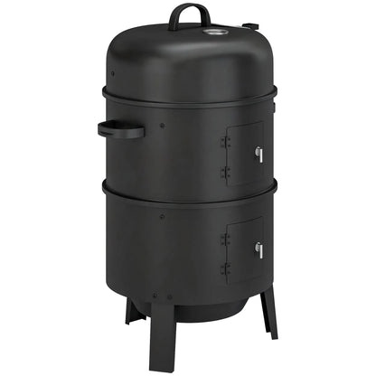 Vertical Charcoal Smoker, 2 Grill Grates, Thermometer, Vents, 2 Doors, Charcoal Charcoal BBQ Grils at Gallery Canada