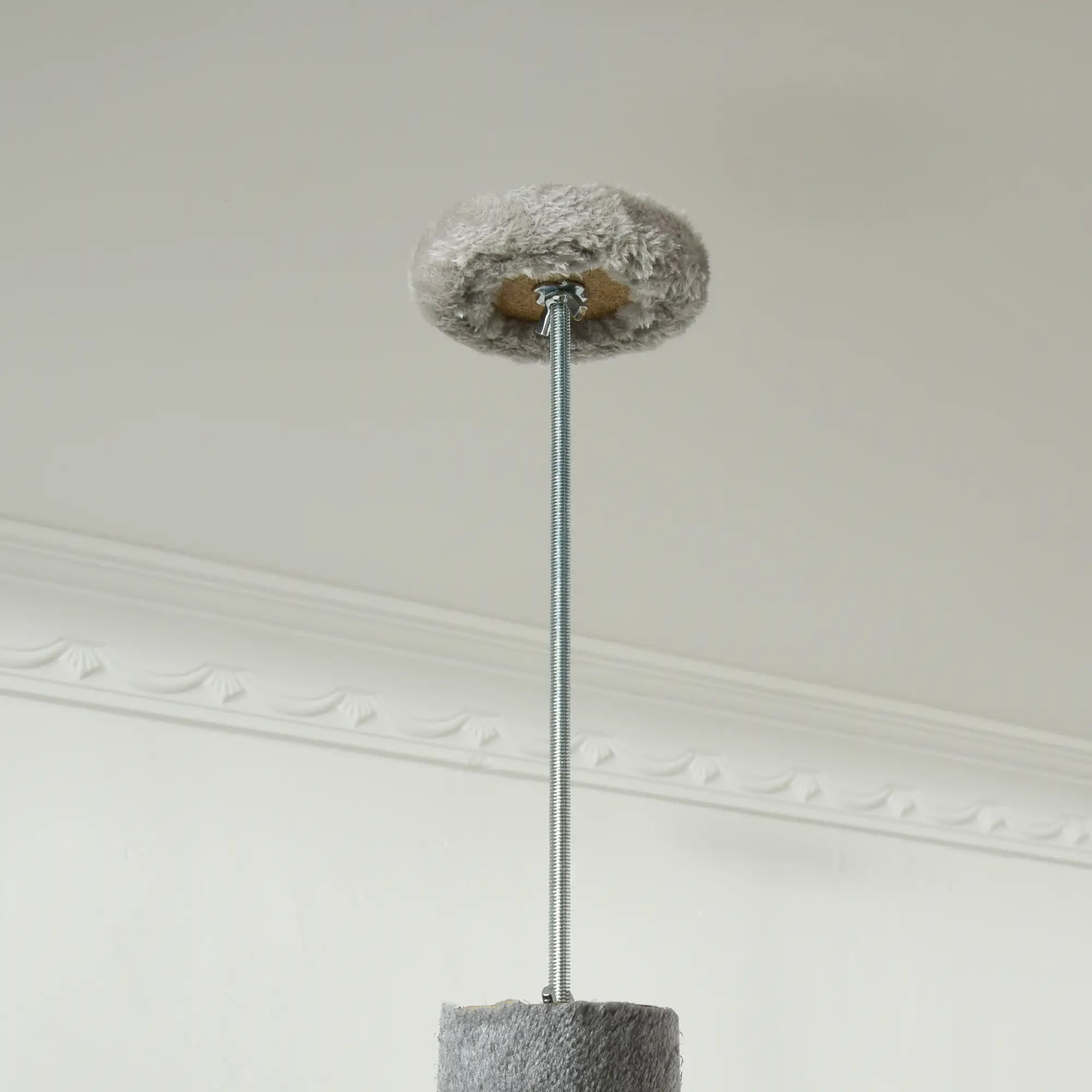 4-Tier Floor to Ceiling Cat Tree, Scratching Post, Plush, Toy Ball, Light Grey Floor to Ceiling Cat Trees at Gallery Canada