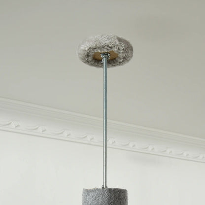 4-Tier Floor to Ceiling Cat Tree, Scratching Post, Plush, Toy Ball, Light Grey Floor to Ceiling Cat Trees at Gallery Canada