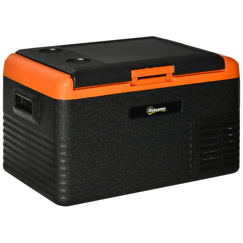 32 Quart Car Fridge, Portable Freezer, Electric Cooler Box, 12/24V DC, 100-240V AC