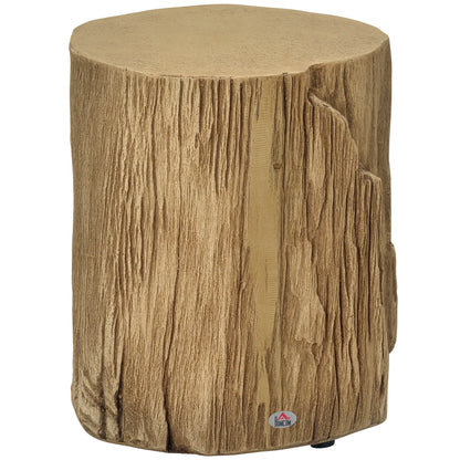 Concrete Finish Side Table, Lightweight, 17", Natural Brown Side Tables Natural Brown at Gallery Canada
