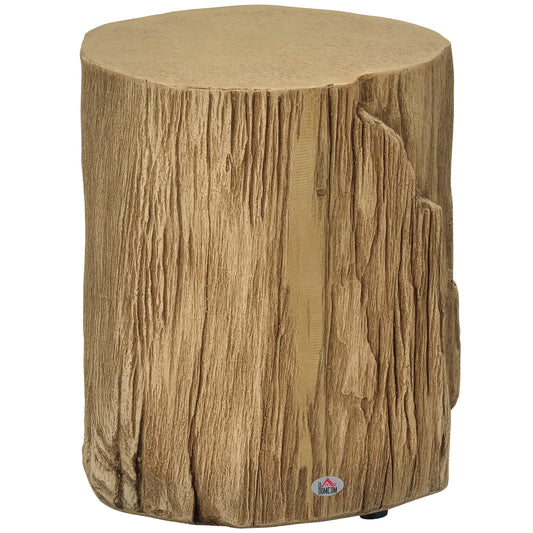 Concrete Finish Side Table, Lightweight, 17", Natural Brown Side Tables Natural Brown at Gallery Canada