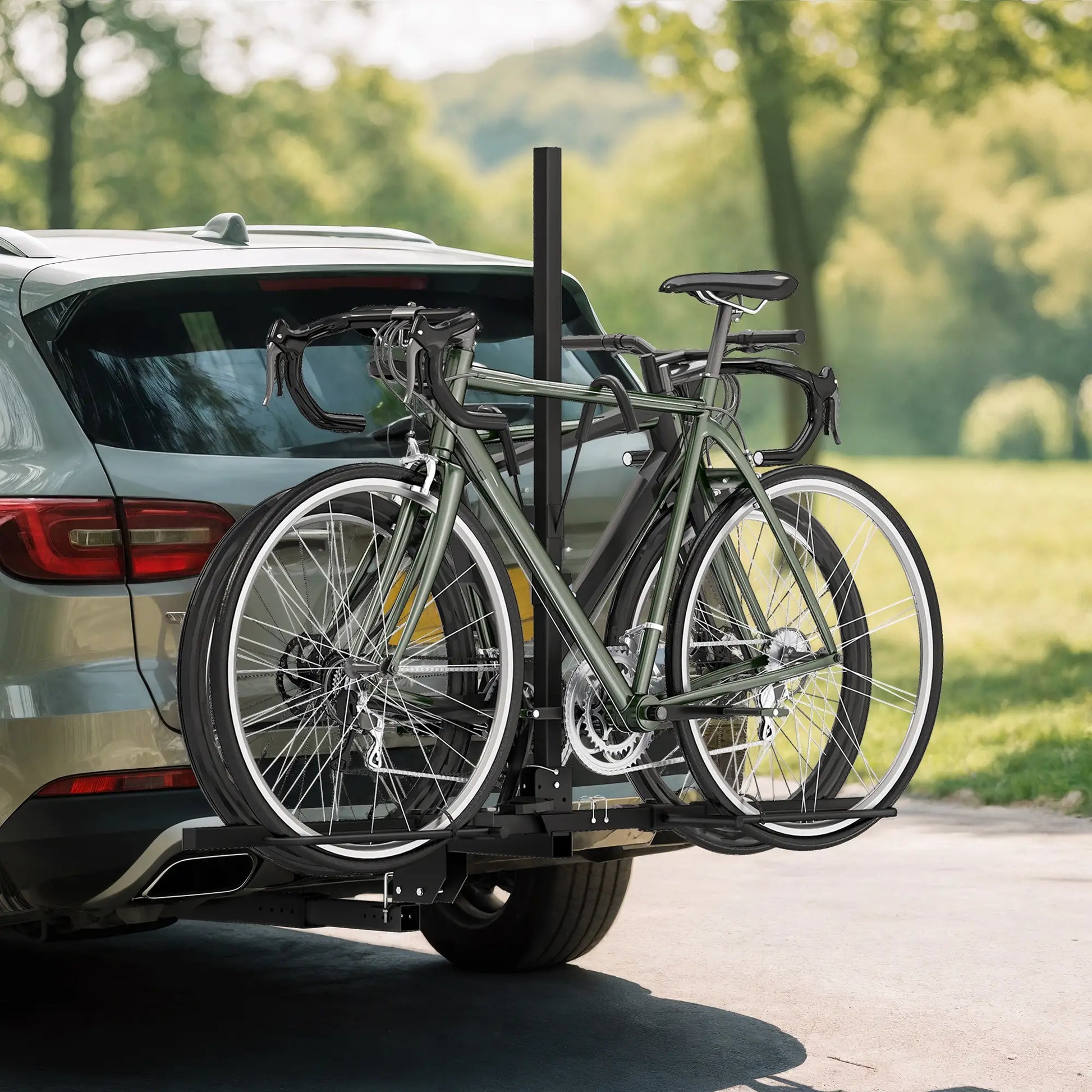 Hitch Bike Rack for Car, 200 lbs, 2 Bike Platform, Safety Strap, 2" Receiver, Black Automotive at Gallery Canada