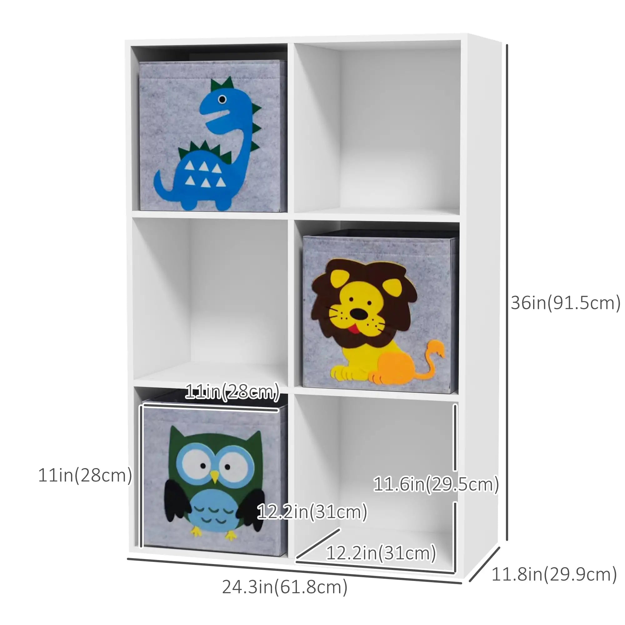 Toy Storage Organizer, 3 Nonwoven-Fabric Drawers, White Baby & Kids Storage at Gallery Canada