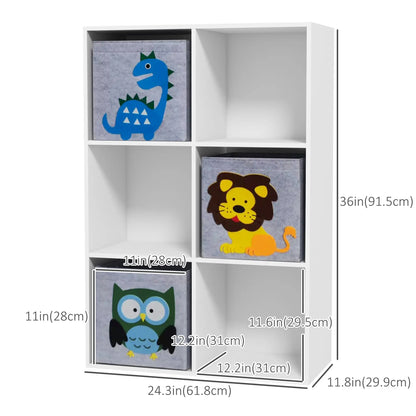 Toy Storage Organizer, 3 Nonwoven-Fabric Drawers, White Baby & Kids Storage at Gallery Canada