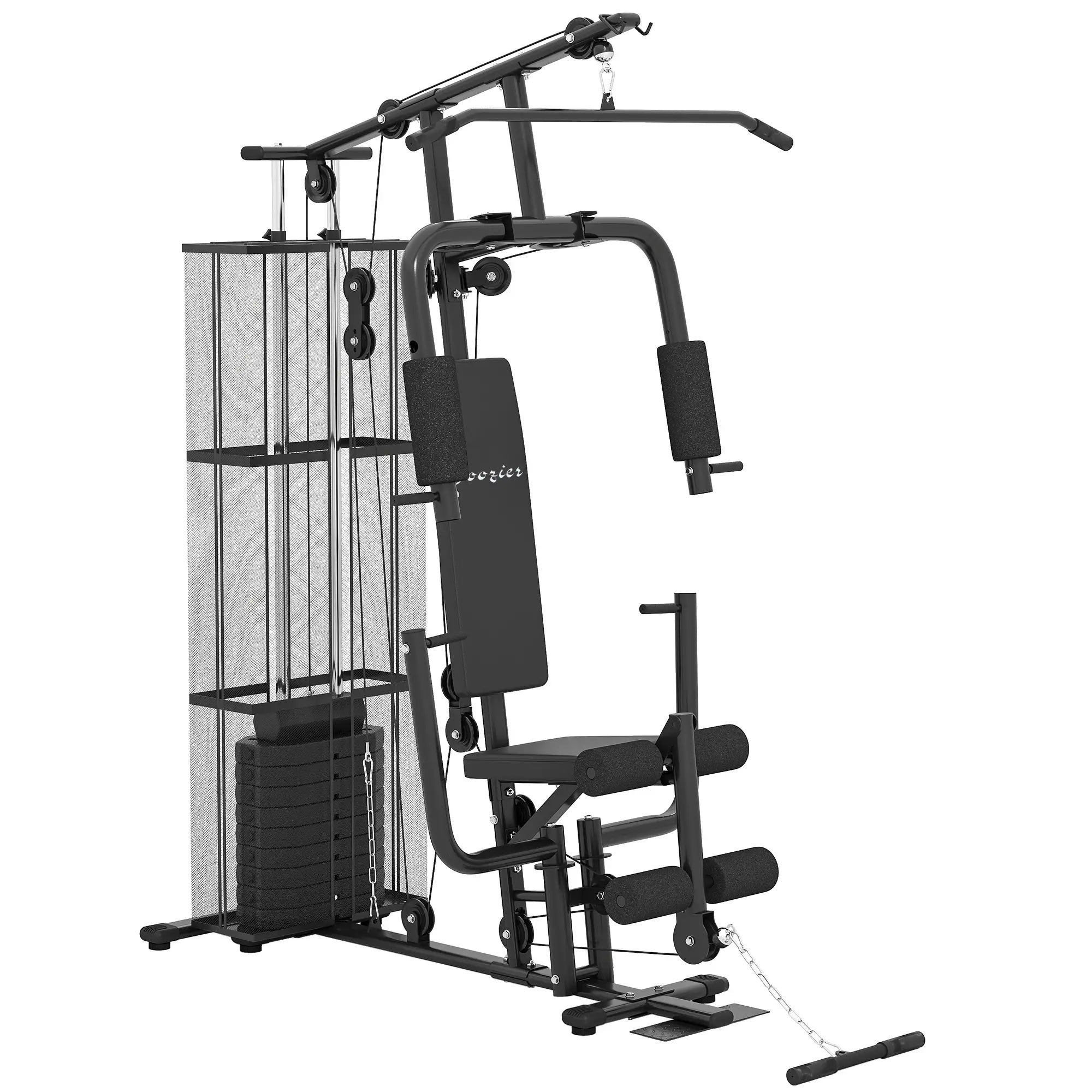Multifunction Home Gym, 100Lbs Weight Stack, Lat Pulldown, Leg Extensions, Black Power Towers at Gallery Canada