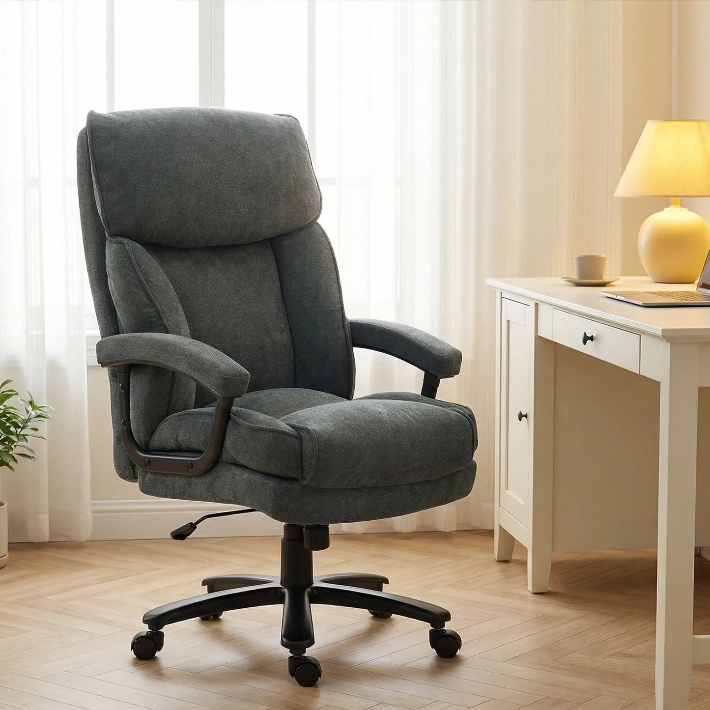 Big Tall Executive Office Chair, 450 Lbs Heavy Duty, Grey Executive & Manager Chairs at Gallery Canada