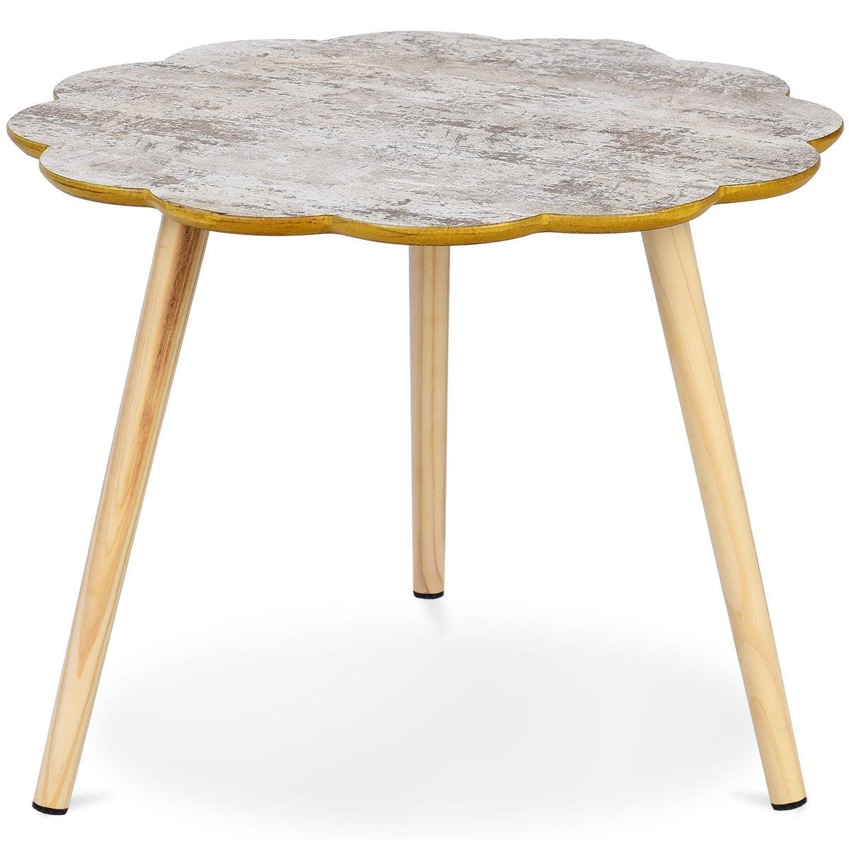 Table d'appoint en forme de fleur pour canapé