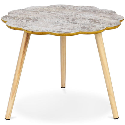 Table d'appoint en forme de fleur pour canapé