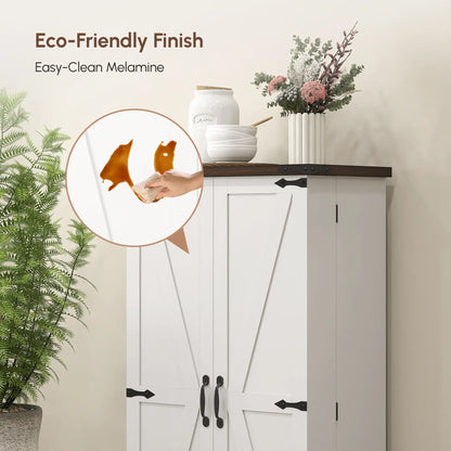 47" Kitchen Pantry Cabinet, Adjustable Shelves, White Kitchen Pantry Cabinets at Gallery Canada