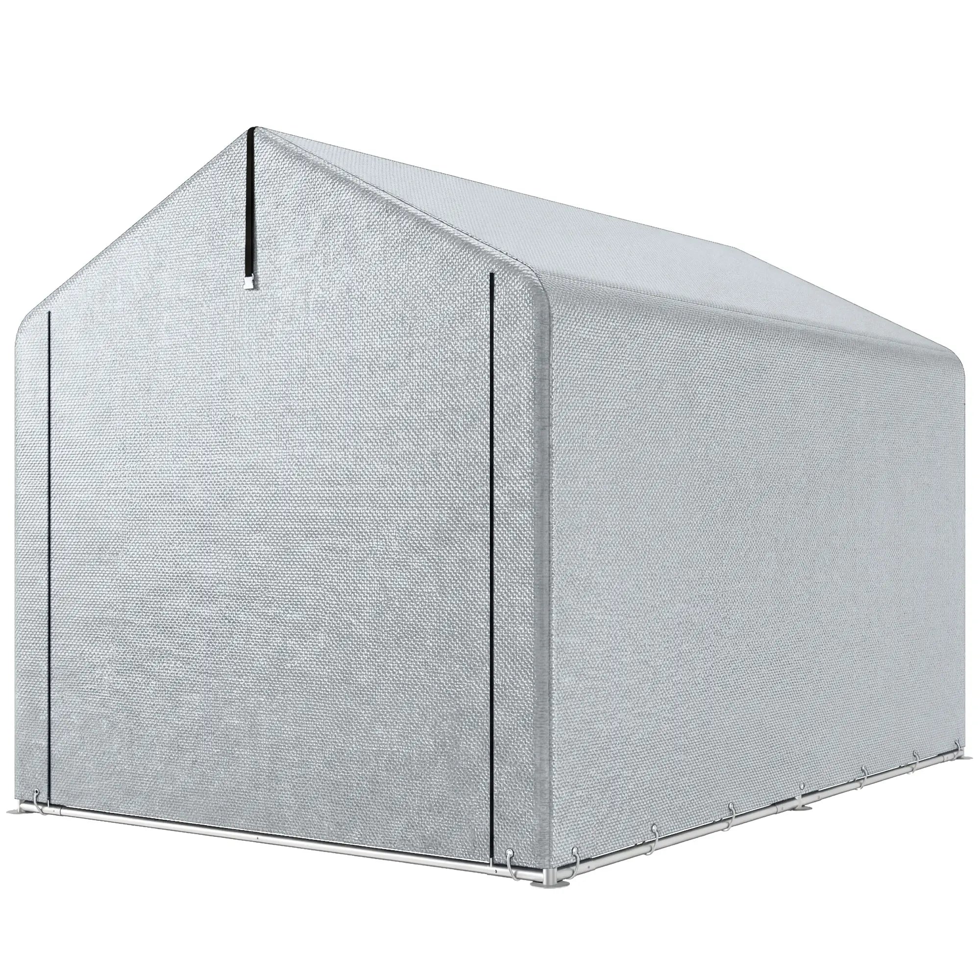 7' x 5' Portable Bike Shed, Waterproof Tent with Zipper Door Portable Shed Light Grey at Gallery Canada