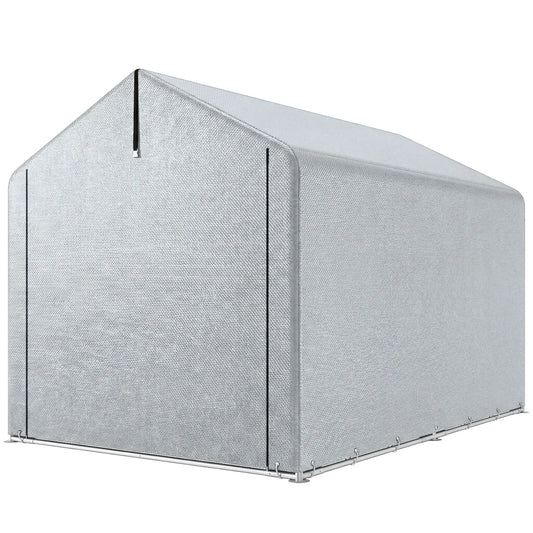 7' x 5' Portable Bike Shed, Waterproof Tent with Zipper Door Portable Shed Light Grey at Gallery Canada